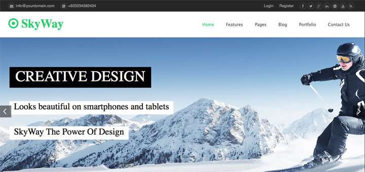 skyway-free-html5-template-cover