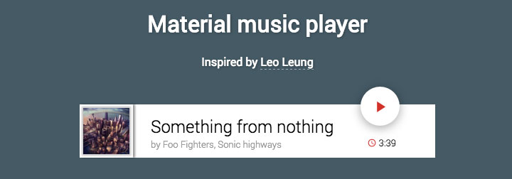 Material-music-player