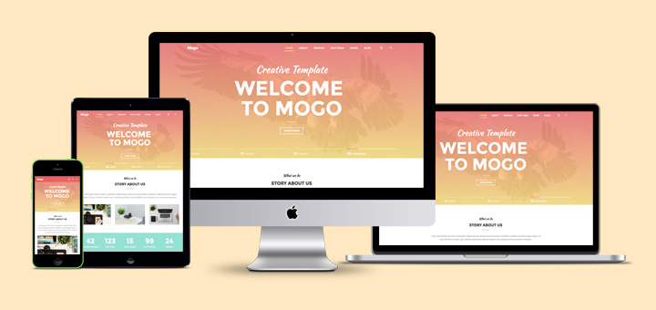 mogo - free one page html / css template